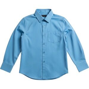 Alberto Danelli Boys Blue Long Sleeve Button Down Dress Shirt Size M 10-12
